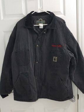 Vintage Berne Barn Coat Men's Black Utility Insulated Chore Jacket Size XXL